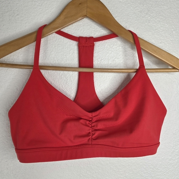 Spiritual Gangster sports bra with rouched front, red, size S - Picture 5 of 7